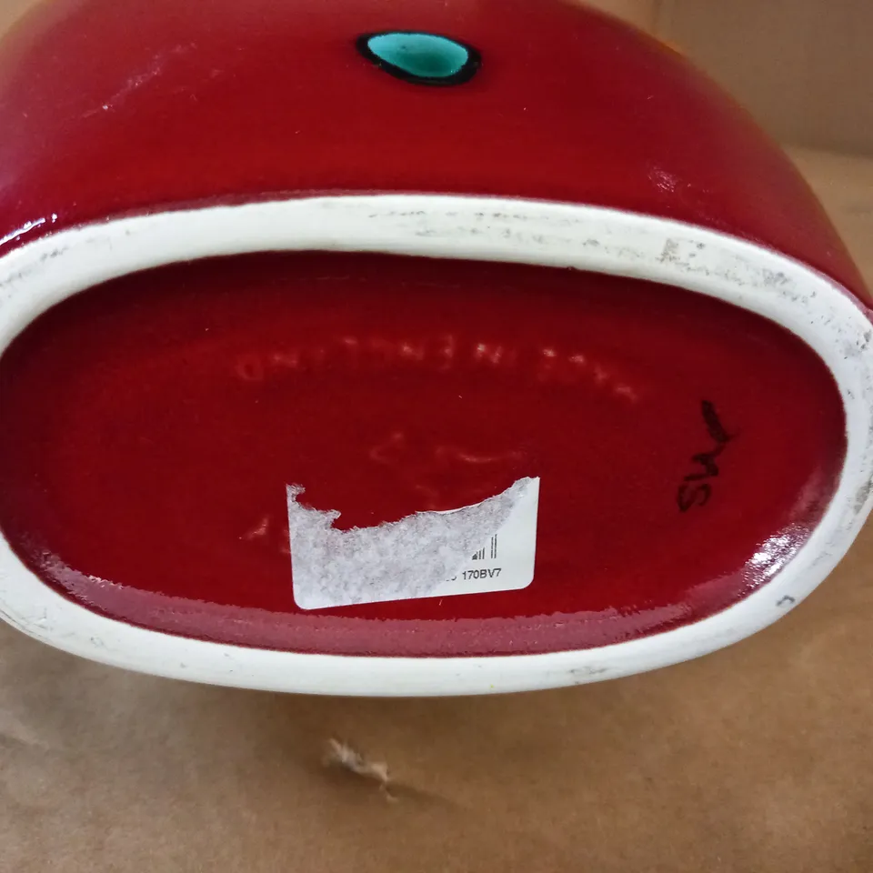 PAINTED VASE - 37CM TALL