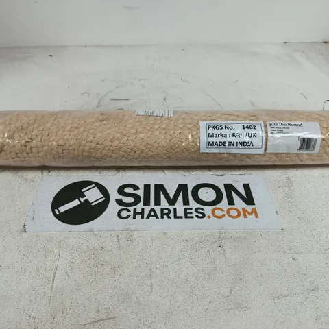 JUTE IBO ROUND RUG – CREAM, 80 X 80 CM