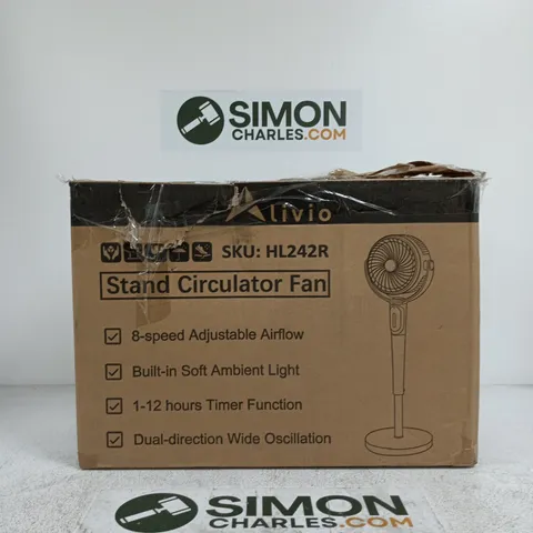 STAND CIRCULAR FAN HL242R – BOXED, 8-SPEED AIRFLOW, TIMER, OSCILLATION