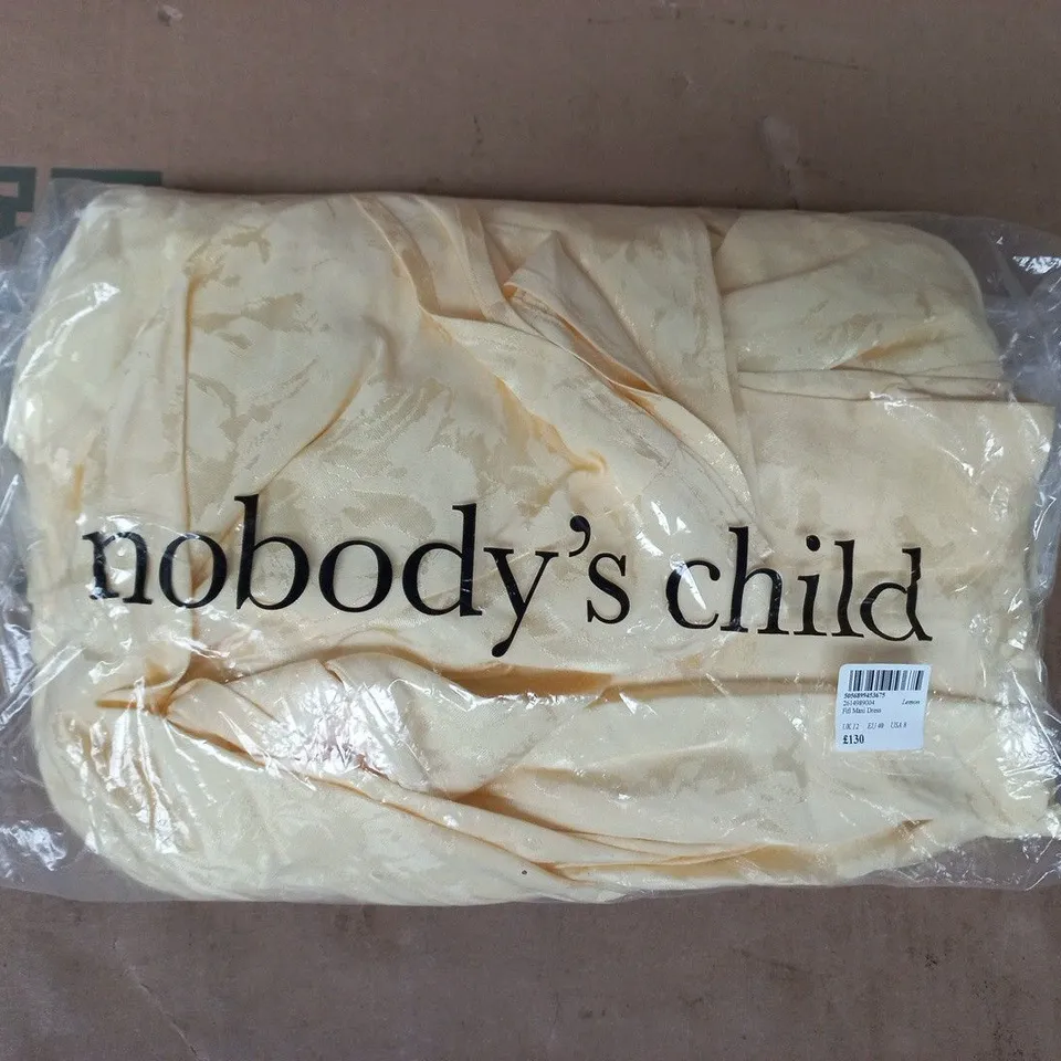 BAGGED NOBODY'S CHILD FIFI MAXI DRESS IN YELLOW SIZE UK 12