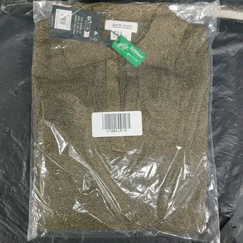 SEALED WHITE STUFF RILEY RIB COLLAR IN KHAKI GREEN - 16