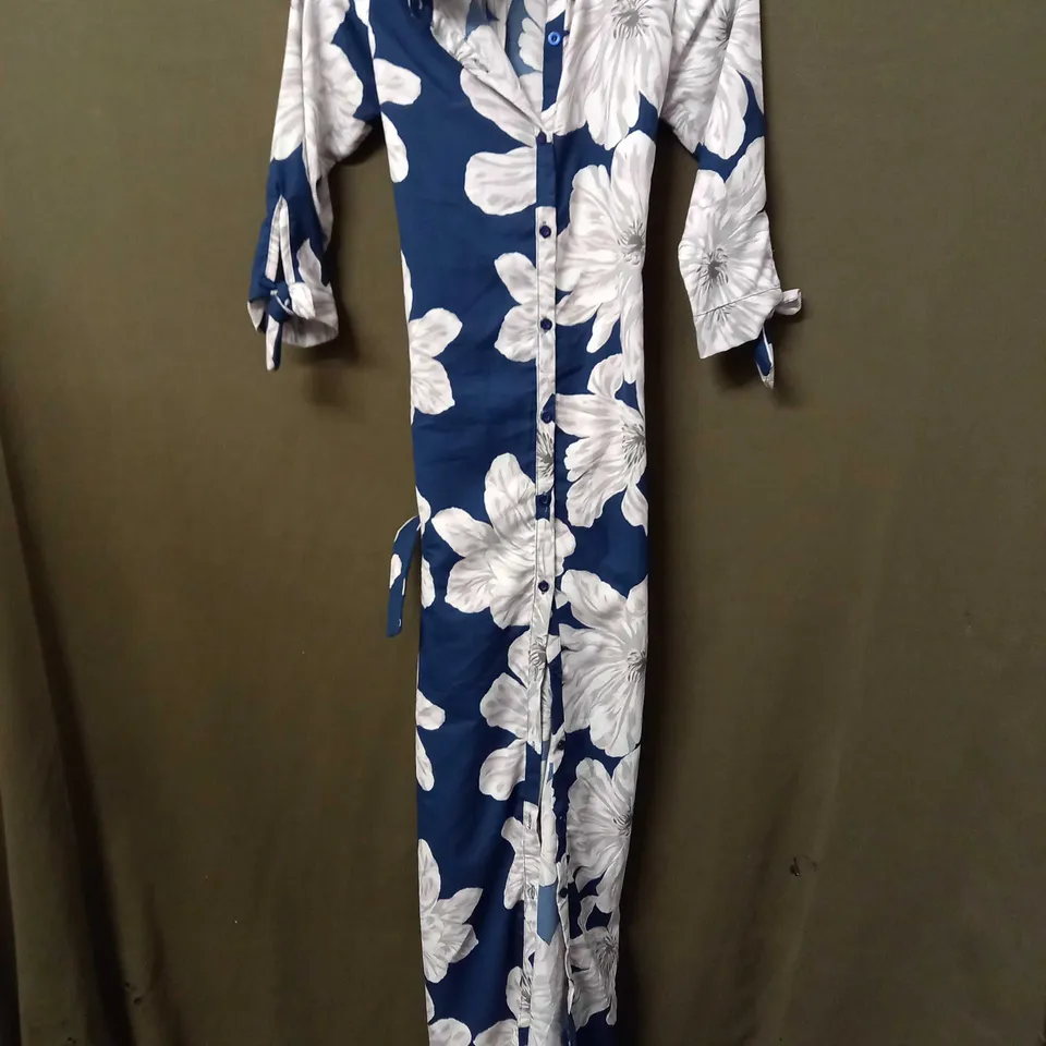 DANCING LEOPARD MAXI DRESS IN FLORAL DESIGN IN NAVY - UK 10