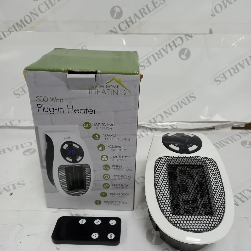 BOXED 500 WATT PLUG-IN HEATER
