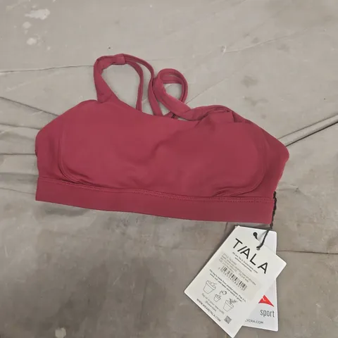 TALA SKINLUXE CROPPED TANK SPORTS BRA – WINE – XS