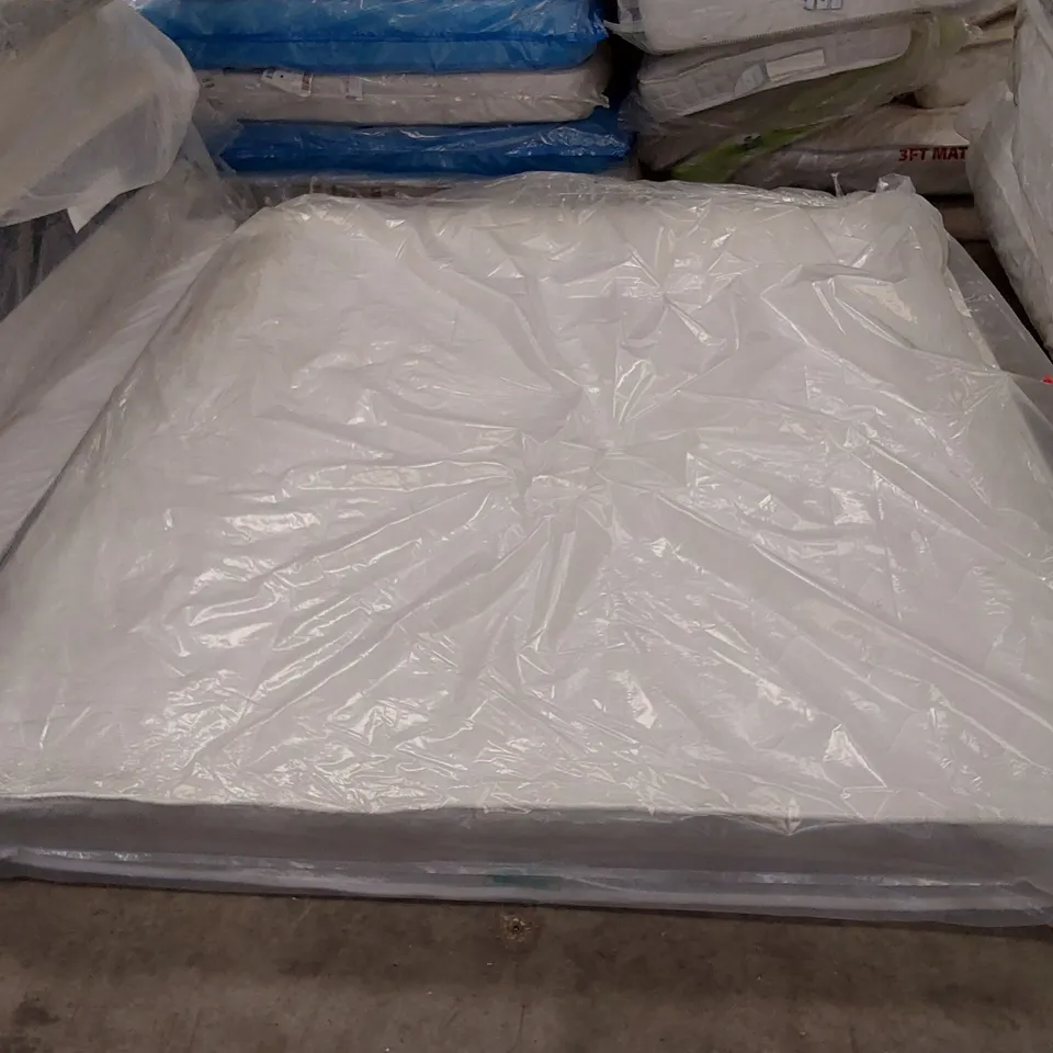 QUALITY BAGGED 6FT SUPERKING HYBRID MEMORY NATURAL OPEN COIL MATTRESS 