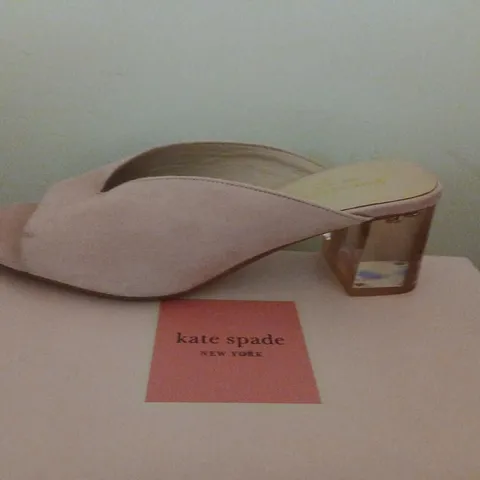 KATE SPADE NEW YORK CAILA ROCOCO PINK SUEDE MULES UK 5.5 