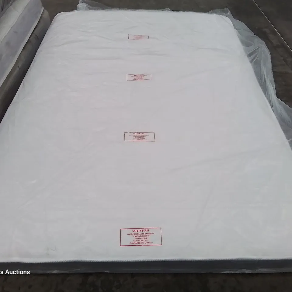 QUALITY BAGGED WHITE NOISE NATURAL OPEN COIL 4'6" MATTRESS 