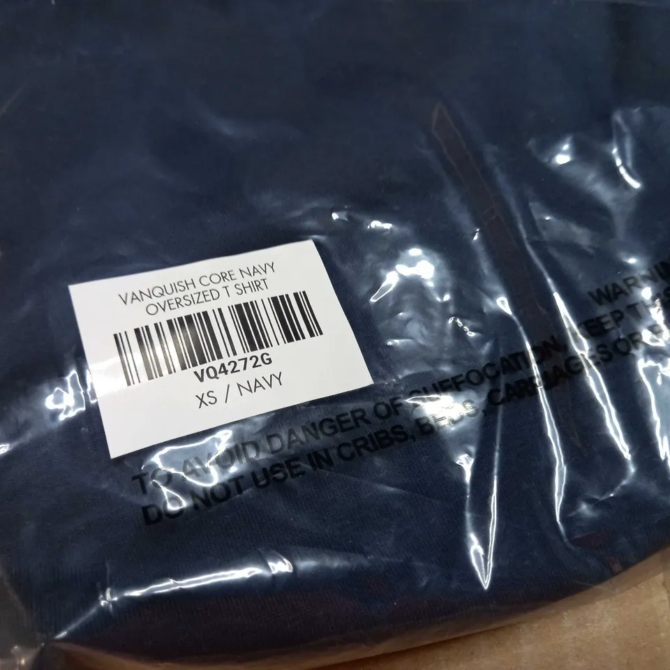 PACKAGED VANQUISH NAVY OVERSIZED T-SHIRT - XS