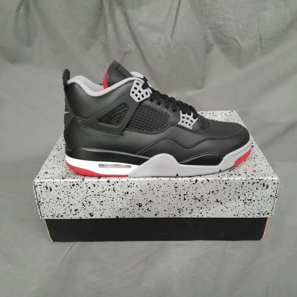 BOXED PAIR OF AIR JORDAN 4 RETRO 'BRED REIMAGINED' SIZE 9