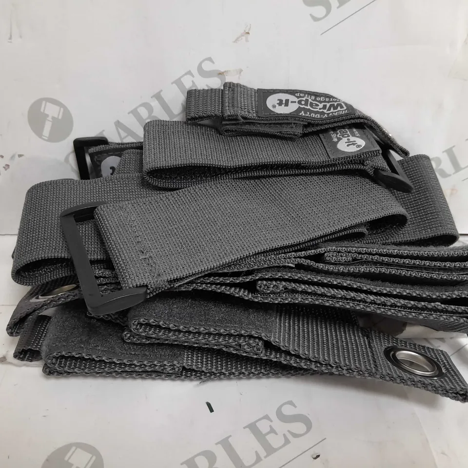 BOXED WRAP IT HEAVY DUTY STORAGE STRAPS IN GREY 