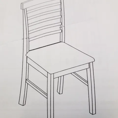 BOXED BOWERBANK POLYURETHANE LADDER BACK SIDE CHAIRS SET OF 2 (1 BOX)