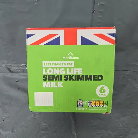 MORRISONS LONG LIFE SEMI SKIMMED MILK 6 X 1L