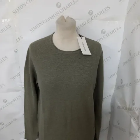 NOWADAYS OIL GREEN KNITTED JUMPER SIZE S