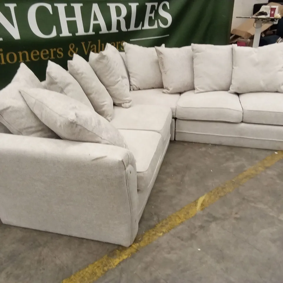 DURY CHUNKY WEAVE SCATTERBACK CORNER GROUP SOFA - NATURAL RRP £1149