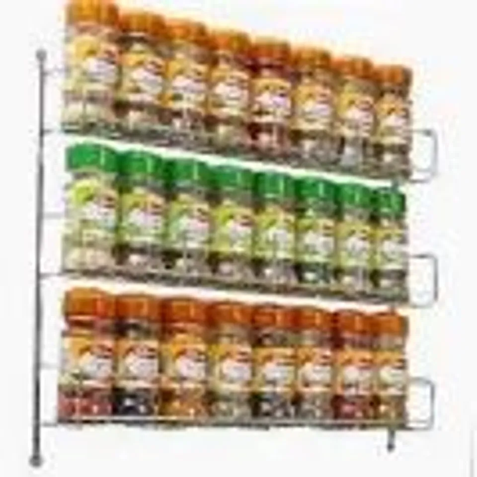 BOXED NEO 3 TIER SPICE RACK FOR KITCHEN DOOR CUPBOARD OR WALL (1 BOX)