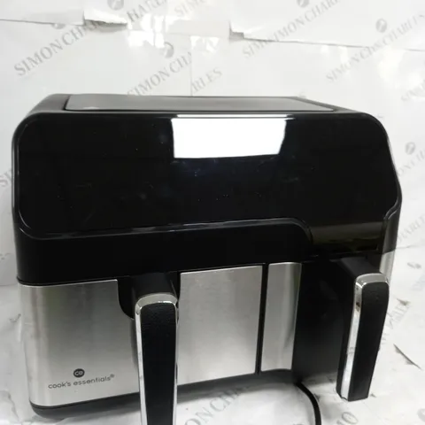 BOXED COOK'S ESSENTIALS 7.7L DUAL AIR FRYER IN BLACK