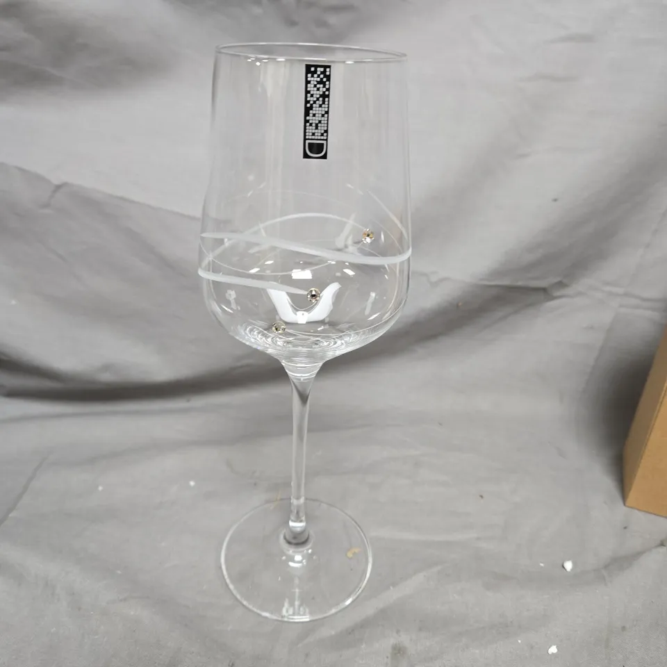 DIAMANTE FINE LEAD FREE CRYSTAL WINE GLASS – STEMMED