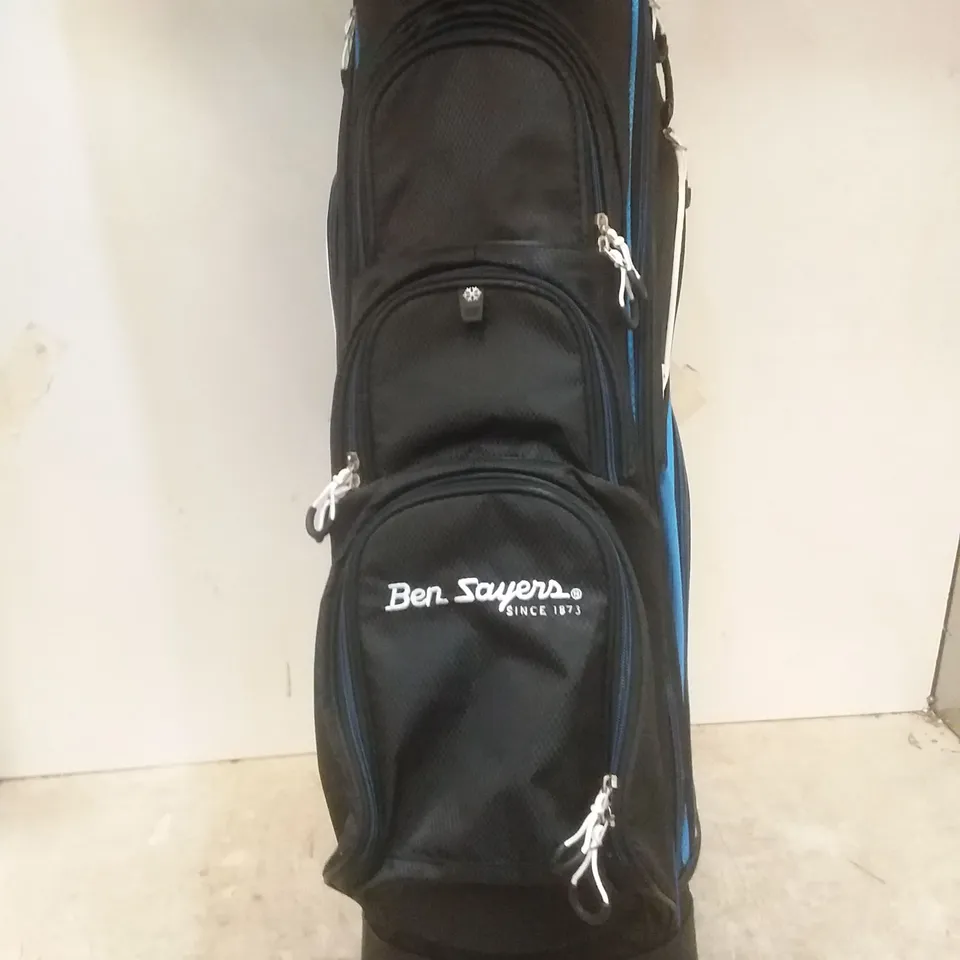 BOXED BEN SAYERS GOLF CART BAG - BLUE/BLACK 