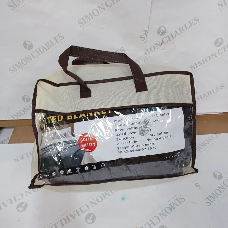 UNBRANDED ELECTRIC BLANKET IN CHARCOAL GREY 