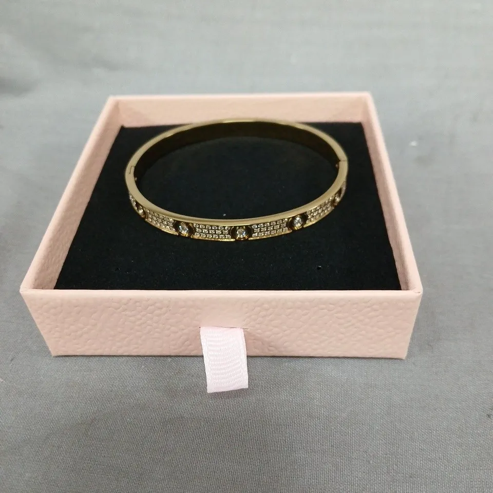 SAY IT WITH STONE BANGLE - YELLOW GOLD