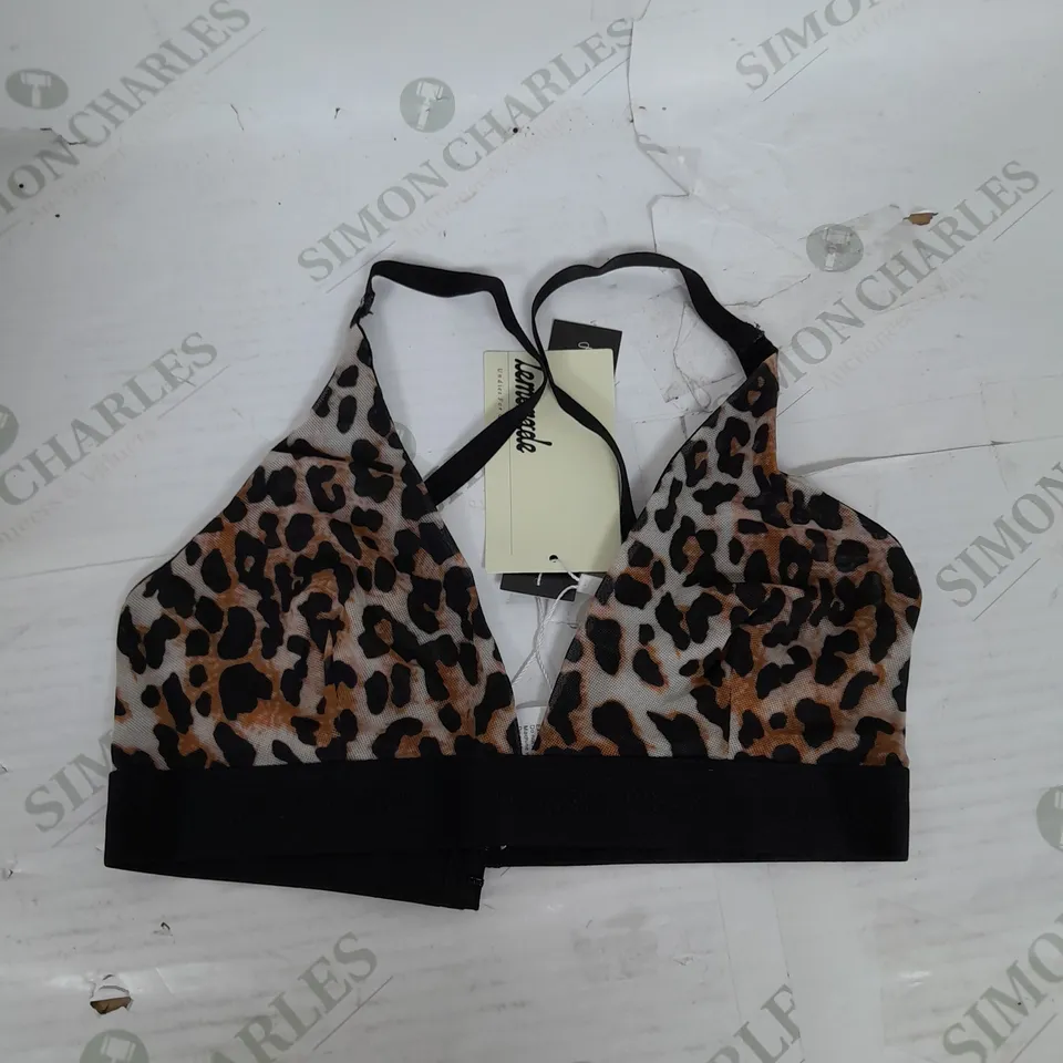 LEMONADE DOLLS LEOPARD MESH BRALETTE SIZE 32-34 A-D