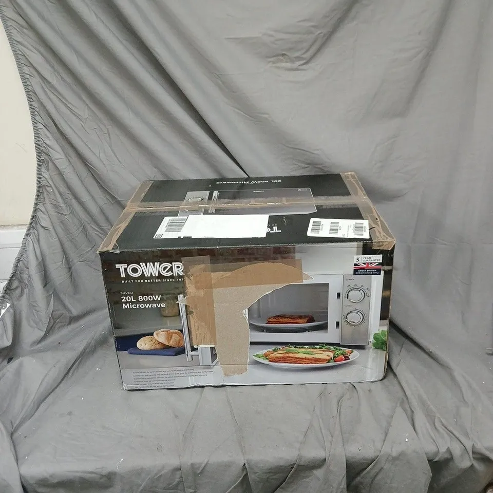 BOXED TOWER 20L MANUAL MICROWAVE - COLLECTION ONLY