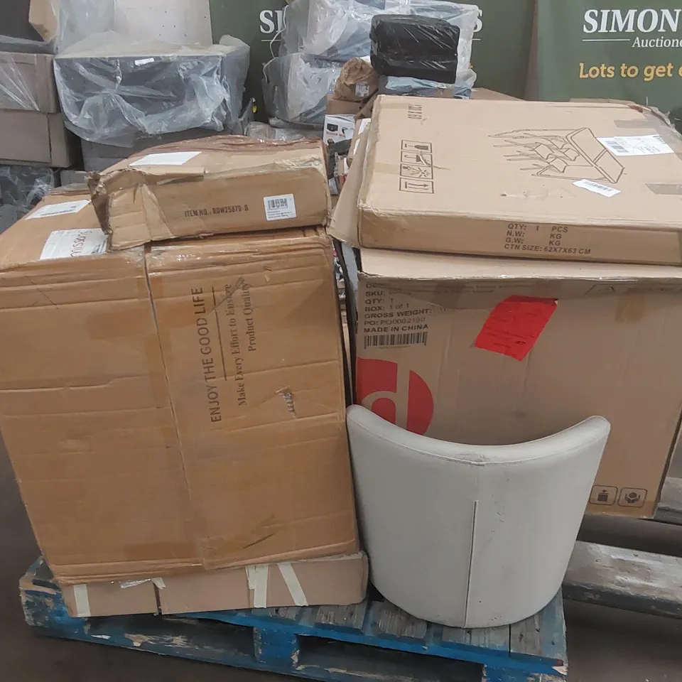 PALLET CONTAINING ASSORTED CONSUMER PRODUCTS/FURNITURE PARTS ECT
