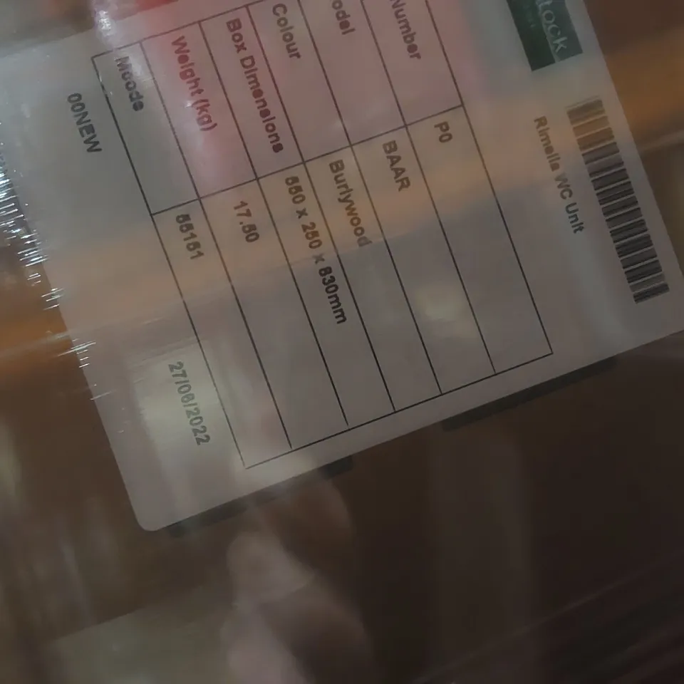 PALLET CONTAINING A LARGE QUANTITY OF ASSORTED BATHROOM FURNITURE PARTS INCLUDING: RIMELLA WC UNITS ECT