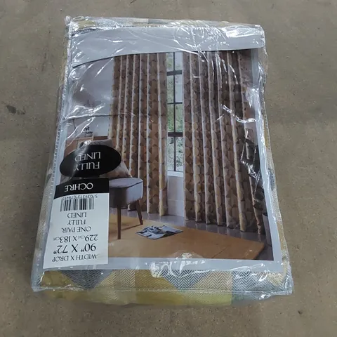 BAGGED STAMPER SEMI SHEER EYELET CURTAIN PAIR // SIZE: 229 X 183cm