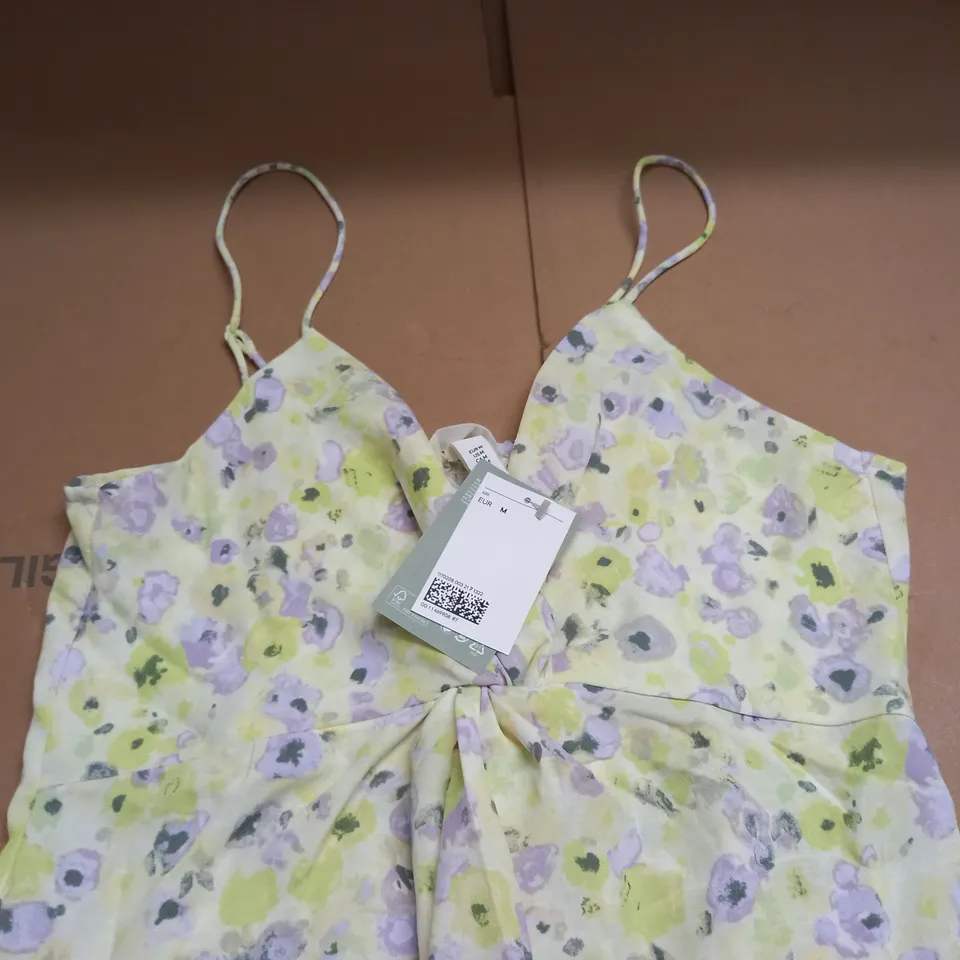 H&M YELLOW FLORAL DRESS - EUR M