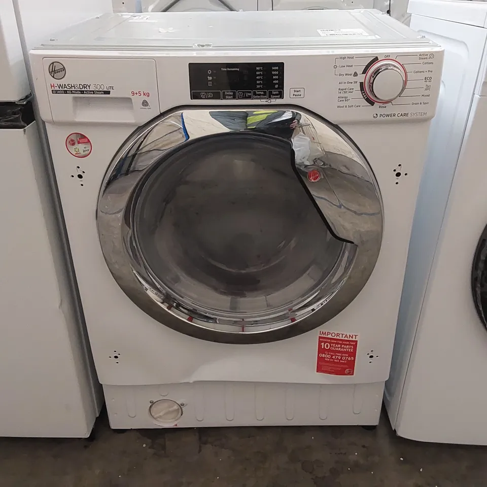 HOOVER H-WASH&DRY 300 LITE HBDS495D1ACE INTEGRATED 9KG / 5KG WASHER DRYER WITH 1400 RPM - WHITE - E RATED