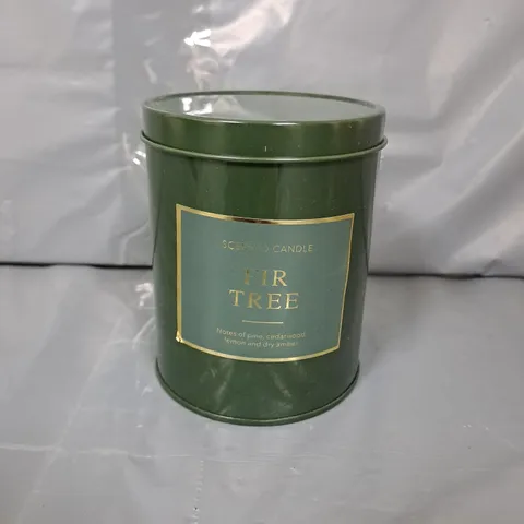 BOX OF APPROXIMATELY 8 FIR TREE TIN CANDLES