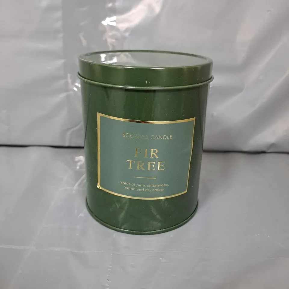 BOX OF APPROXIMATELY 8 FIR TREE TIN CANDLES