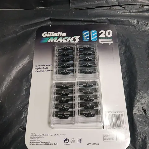 GILLETTE MACH3 RAZOR BLADE REFILLS – 20 CARTRIDGES