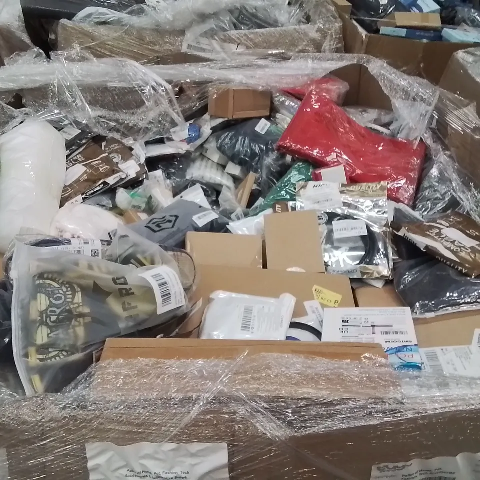 PALLET CONTAINING A LARGE QUANTITY OF HOME,PET,FASHION,TECH ACCESSORIES TO INCLUDESLIPPERS,WOMEN SHOES,CRIMPING TOOL