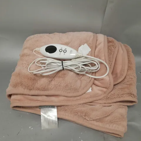 COZEE HOME VELVETSOFT HEATED THROW IN PINK