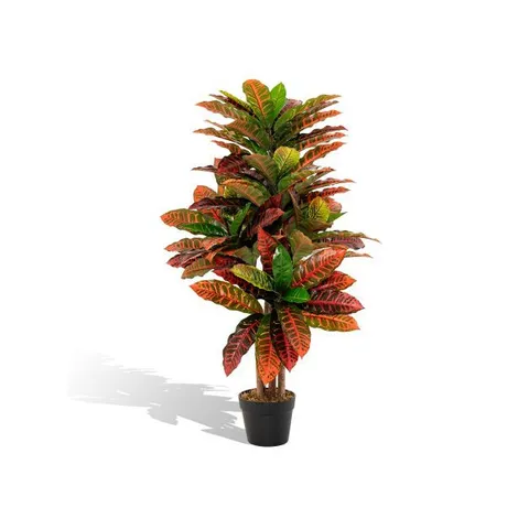 BOXED COSTWAY ARTIFICIAL CROTON PLANT FAKE CROTON PALM TREE