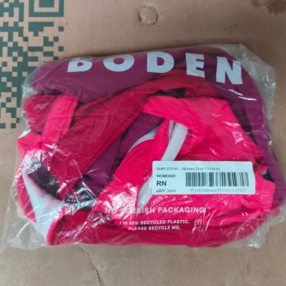 BAGGED BODEN MYKONOS DEEP V SWIMSUIT IN MULTI SIZE UNSPECIFIED