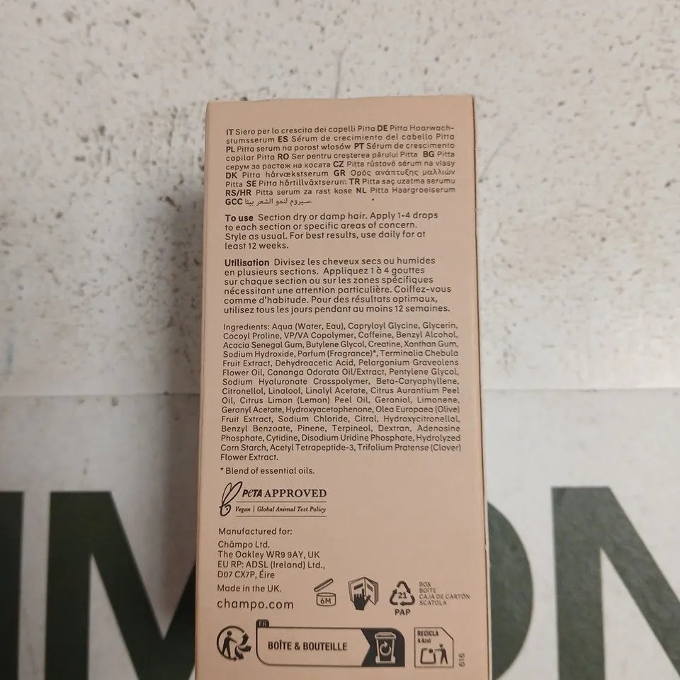 CHAMPO PITTA GROWTH SERUM FOR THICKER, FULLER, STRONGER HAIR – 50ML