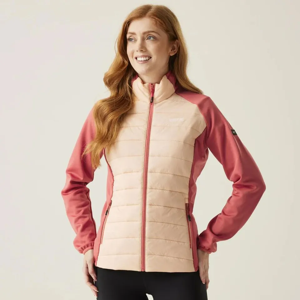 BRAND NEW REGATTA WOMENS CLUMBER V HYBRID JACKET IN PEACH PARFAIT/MINERAL RED - UK 20