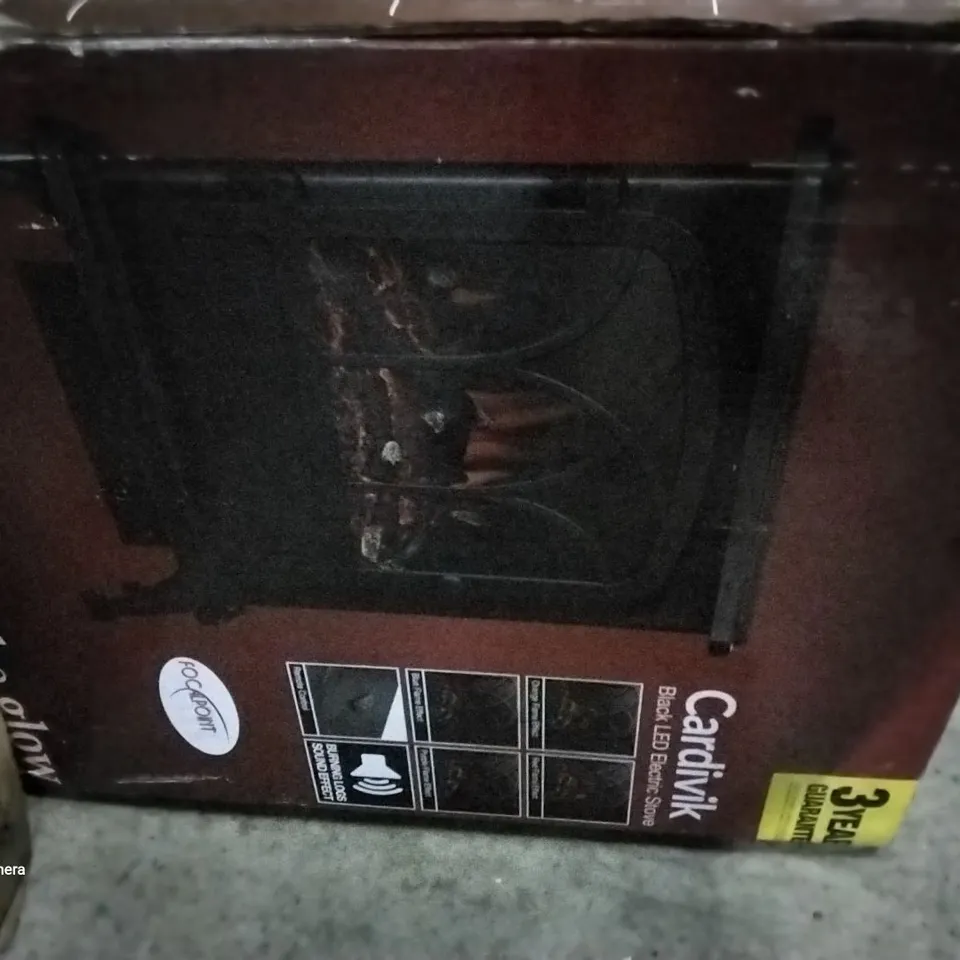 BOXED CARDIVIK BLACK LED ELECTRIC STOVE 