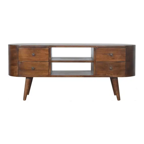 BOXED GINA SOLID WOOD TV STAND FOR TVS UP TO 50"