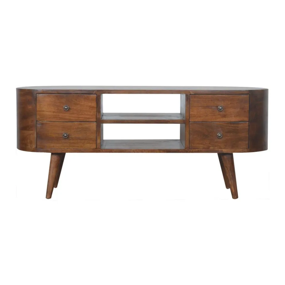 BOXED GINA SOLID WOOD TV STAND FOR TVS UP TO 50" (1 BOX)