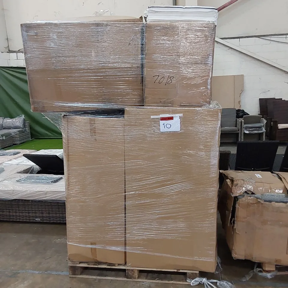 PALLET TO CONTAIN A LARGE QUANTITY OF SUNLOUNGER CUSHIONS