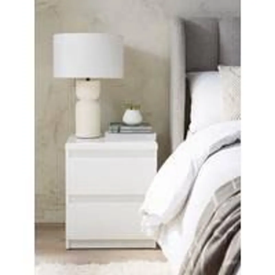 LISSON 2 DRAWER BEDSIDE TABLE RRP £59