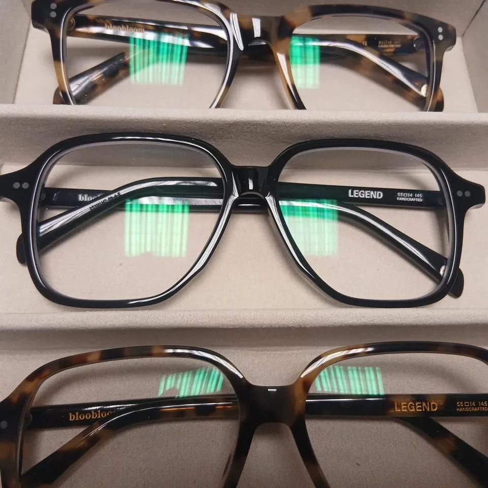 SET OF 5 DESIGNER BLOOBLOOM EYEGLASSES FRAMES IN BLUE CASE 