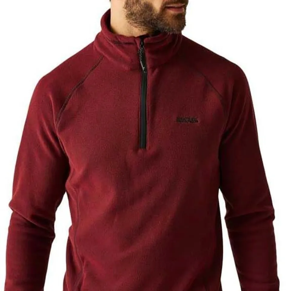 BRAND NEW REGATTA MEN'S KENGER HALF ZIP MIDWEIGHT FLEECE - DARK MAROON SIZE UK XXXL