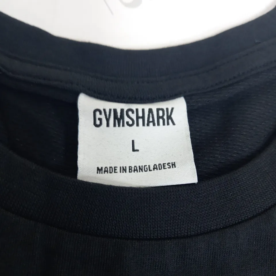 GYMSHARK BLACK TANK TOP-LARGE