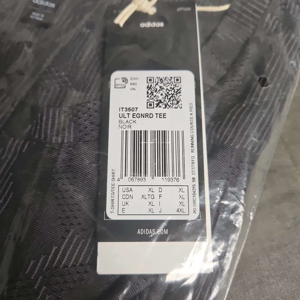 ADIDAS RUNNING BLACK T-SHIRT (IT3507), UNISEX, XL