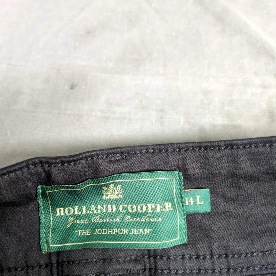 HOLLAND COOPER THE JODHPUR JEAN - BLACK DENIM, UK 14L